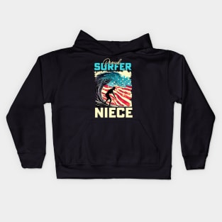 Proud Surfer Niece Kids Hoodie